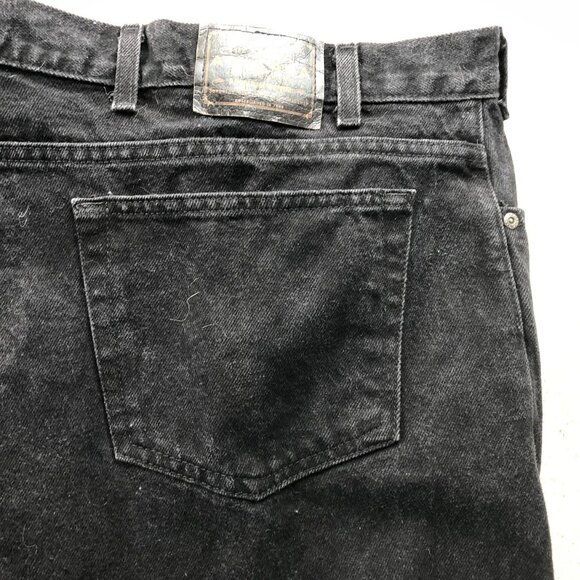 Arizona Mens Jeans Size 54 Loose Fit Straight Leg Black Denim Casual 100% Cotton - Picture 13 of 16